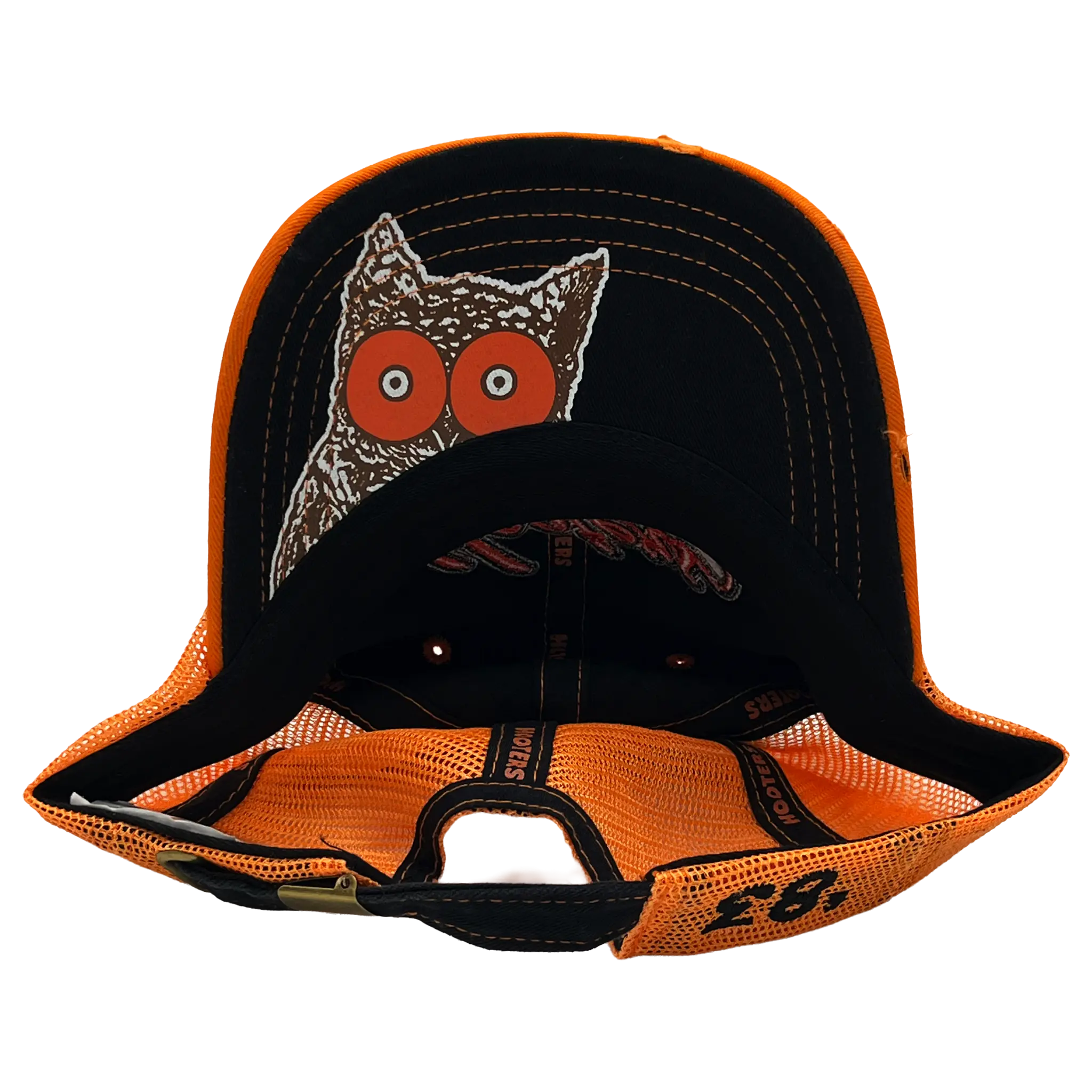 Hooters Distressed Orange/Black Hat - Image 3